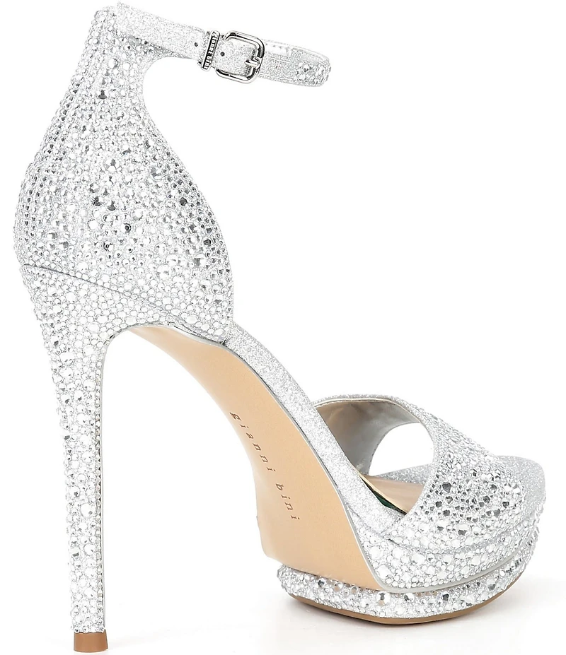 Gianni Bini Nessie Four Rhinestone Platform Dress Sandals