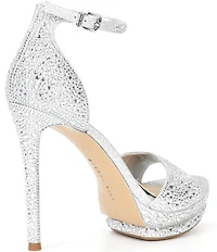 Gianni Bini Nessie Four Rhinestone Platform Dress Sandals
