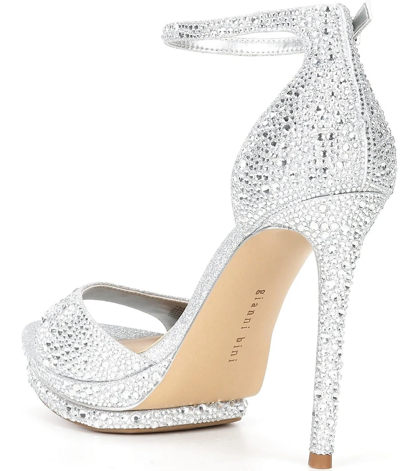 Gianni Bini Nessie Four Rhinestone Platform Dress Sandals