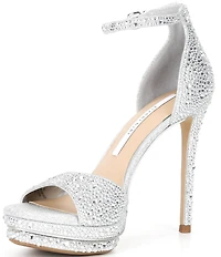 Gianni Bini Nessie Four Rhinestone Platform Dress Sandals