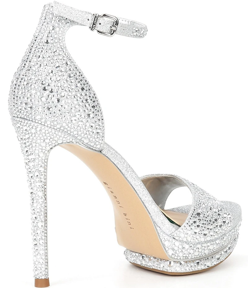 Gianni Bini Nessie Four Rhinestone Platform Dress Sandals