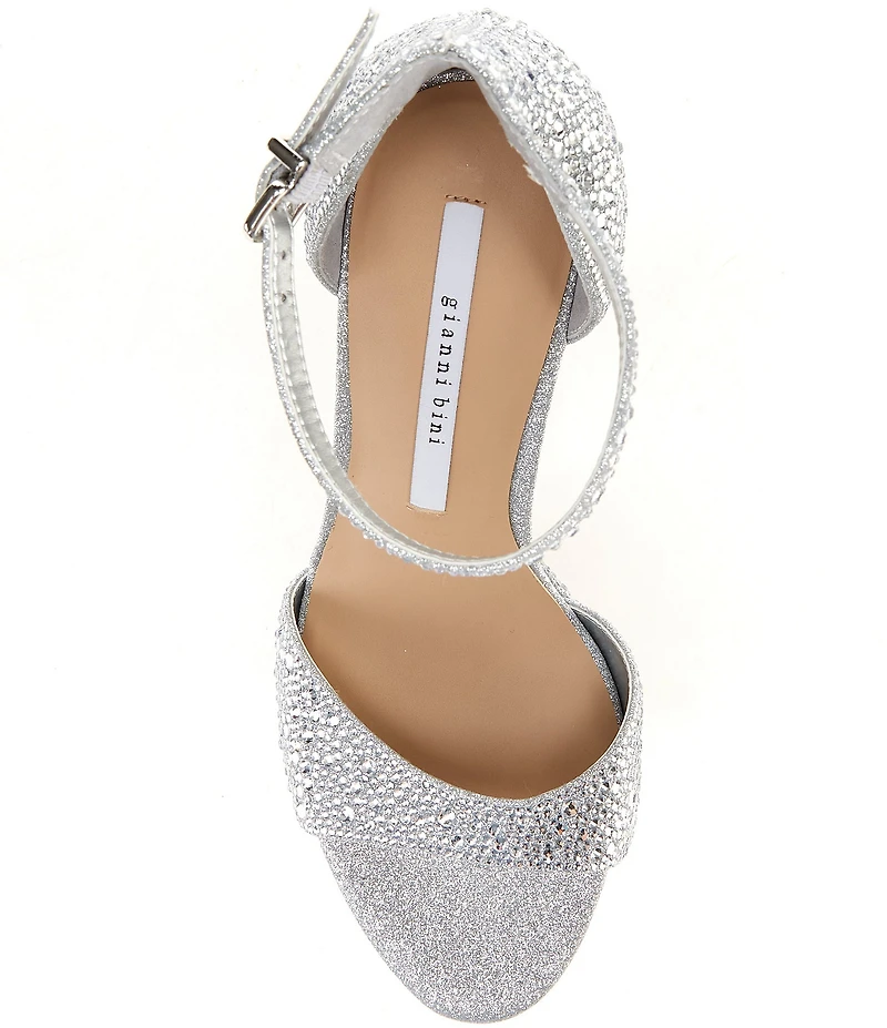 Gianni Bini Nessie Four Rhinestone Platform Dress Sandals