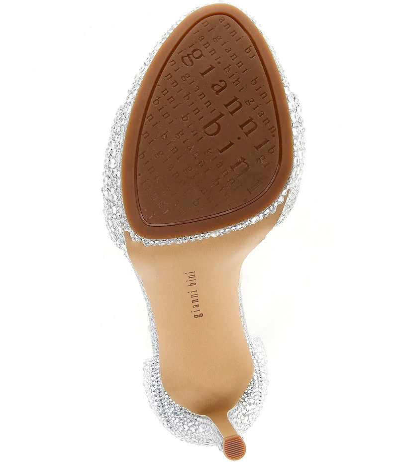 Gianni Bini Nessie Four Rhinestone Platform Dress Sandals
