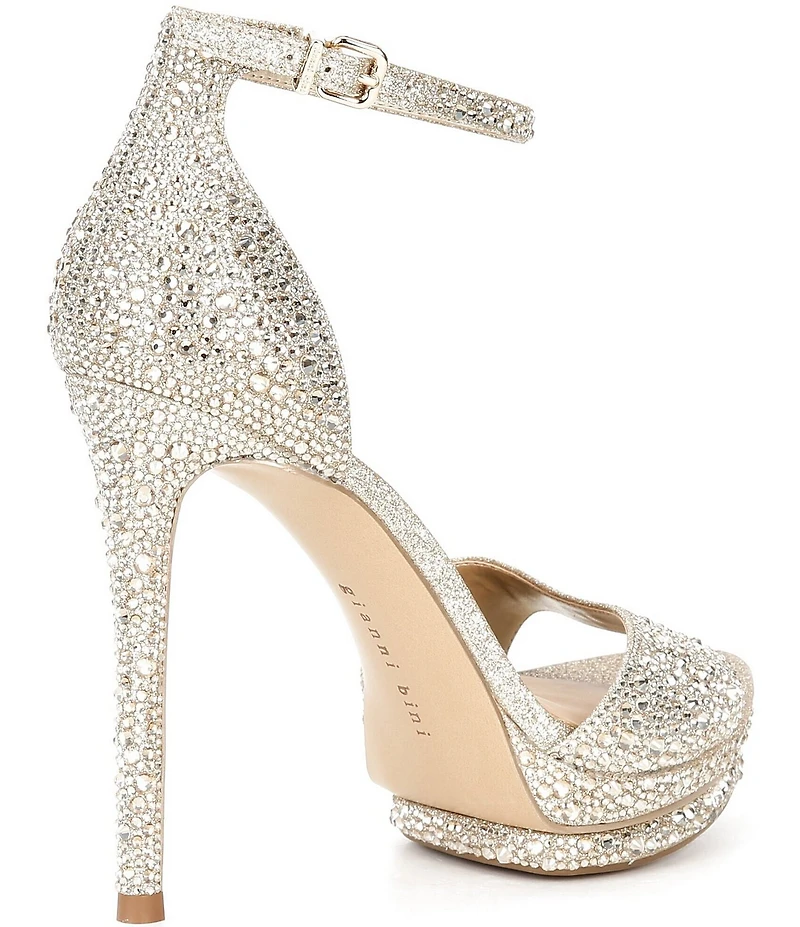 Gianni Bini Nessie Four Rhinestone Platform Dress Sandals