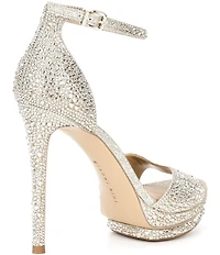 Gianni Bini Nessie Four Rhinestone Platform Dress Sandals