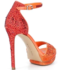 Gianni Bini Nessie Four Rhinestone Platform Dress Sandals