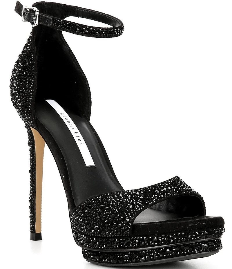 Gianni Bini Nessie Four Rhinestone Platform Dress Sandals
