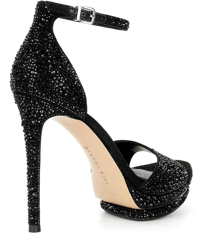Gianni Bini Nessie Four Rhinestone Platform Dress Sandals
