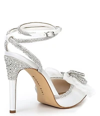 Gianni Bini Niomi Rhinestone Embellished Satin Bow Dress Pumps