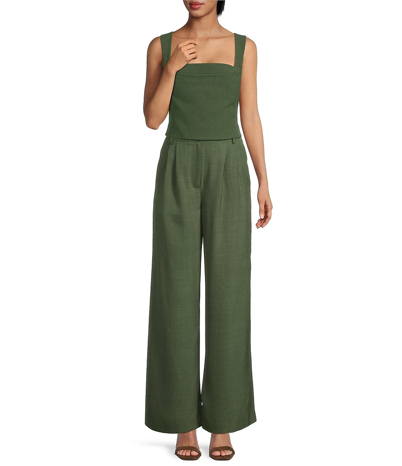 Gianni Bini Nora Coordinating Wide Leg Crepe Trouser