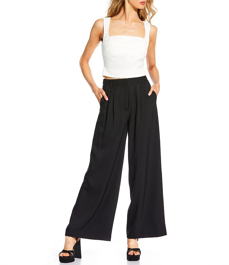 Gianni Bini Nora Coordinating Wide Leg Crepe Trouser