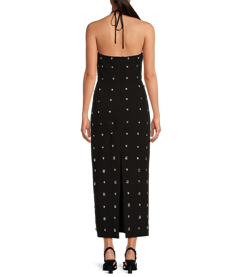Gianni Bini Nova Jewel Crepe Sweetheart Neckline Midi Dress