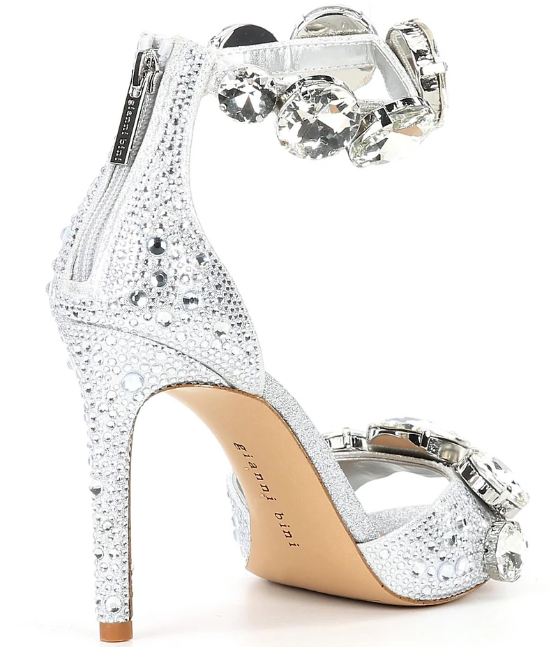 Gianni Bini Oaklynn Rhinestone Embellished Jewel Ornament Ankle Cuff Dress Sandals