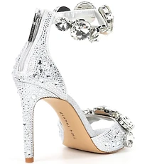 Gianni Bini Oaklynn Rhinestone Embellished Jewel Ornament Ankle Cuff Dress Sandals