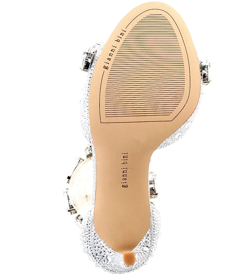 Gianni Bini Oaklynn Rhinestone Embellished Jewel Ornament Ankle Cuff Dress Sandals