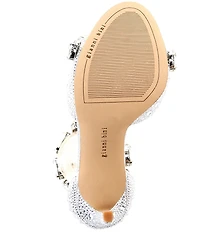 Gianni Bini Oaklynn Rhinestone Embellished Jewel Ornament Ankle Cuff Dress Sandals