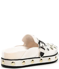 Gianni Bini Oddie Velvet Studded Platform Clogs