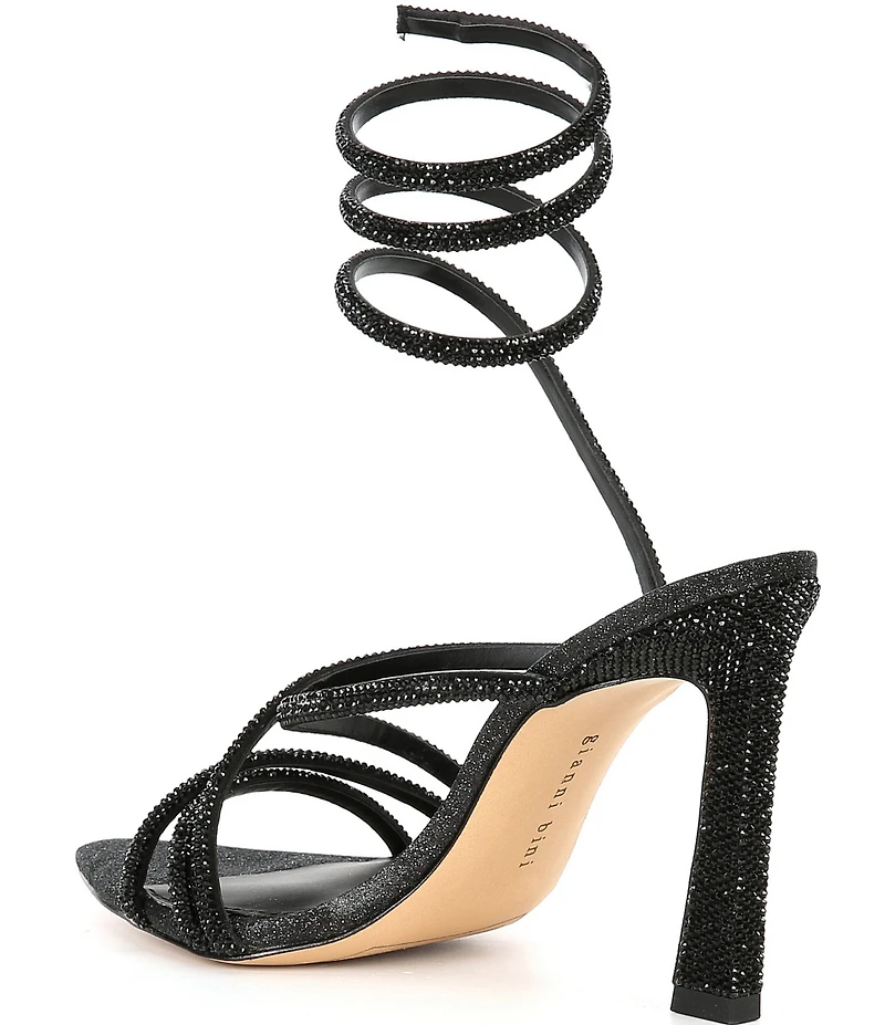 Gianni Bini Odellia Rhinestone Embellished Ankle Wrap Strappy Dress Sandals