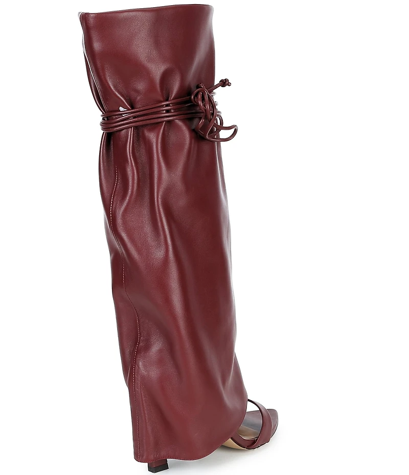 Gianni Bini Okeke Knee High Open Toe Stiletto Dress Sandals