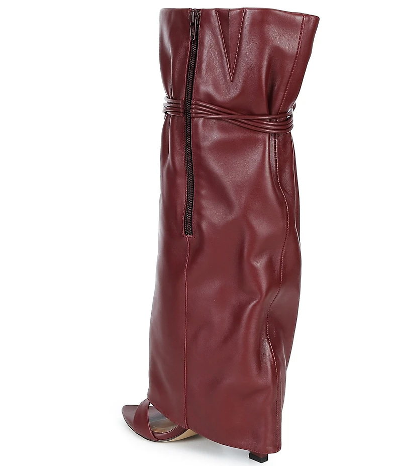 Gianni Bini Okeke Knee High Open Toe Stiletto Dress Sandals