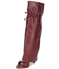 Gianni Bini Okeke Knee High Open Toe Stiletto Dress Sandals
