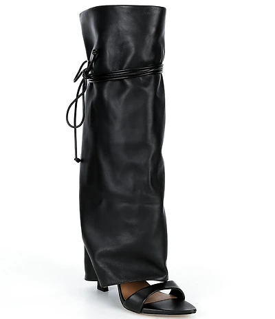Gianni Bini Okeke Knee High Open Toe Stiletto Dress Sandals
