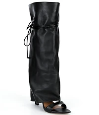 Gianni Bini Okeke Knee High Open Toe Stiletto Dress Sandals