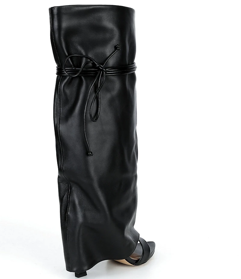 Gianni Bini Okeke Knee High Open Toe Stiletto Dress Sandals
