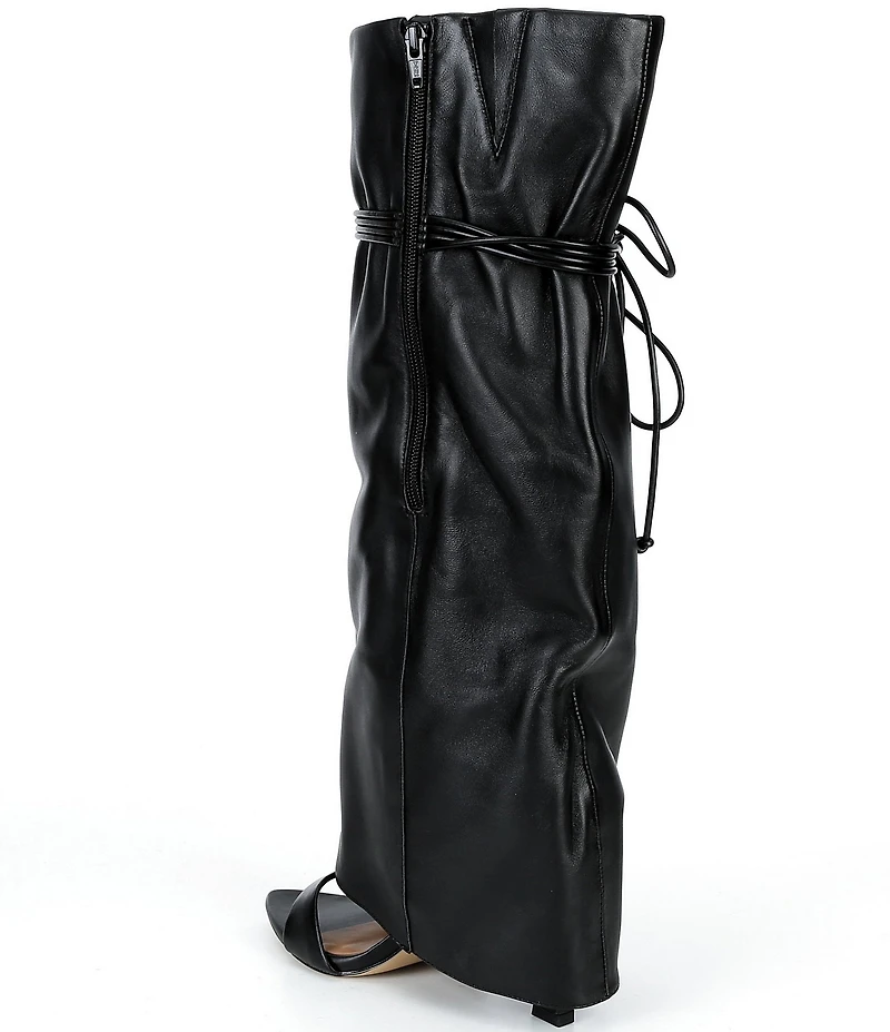 Gianni Bini Okeke Knee High Open Toe Stiletto Dress Sandals