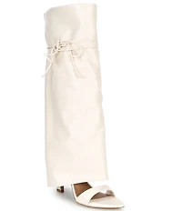 Gianni Bini Okeke Knee High Open Toe Stiletto Dress Sandals
