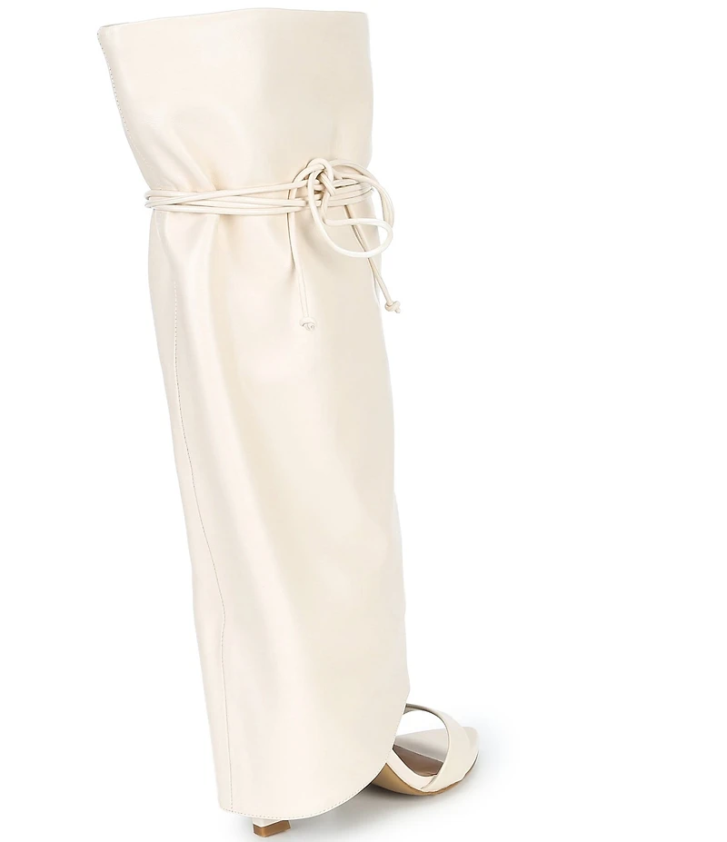 Gianni Bini Okeke Knee High Open Toe Stiletto Dress Sandals