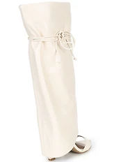 Gianni Bini Okeke Knee High Open Toe Stiletto Dress Sandals