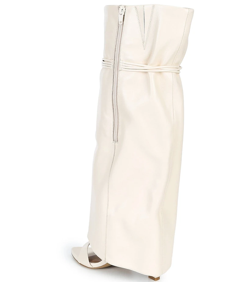 Gianni Bini Okeke Knee High Open Toe Stiletto Dress Sandals