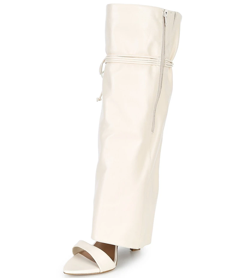 Gianni Bini Okeke Knee High Open Toe Stiletto Dress Sandals