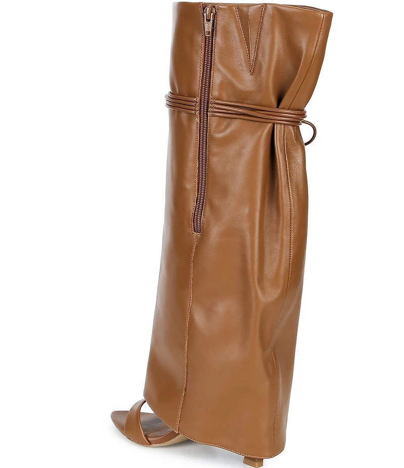Gianni Bini Okeke Knee High Open Toe Stiletto Dress Sandals