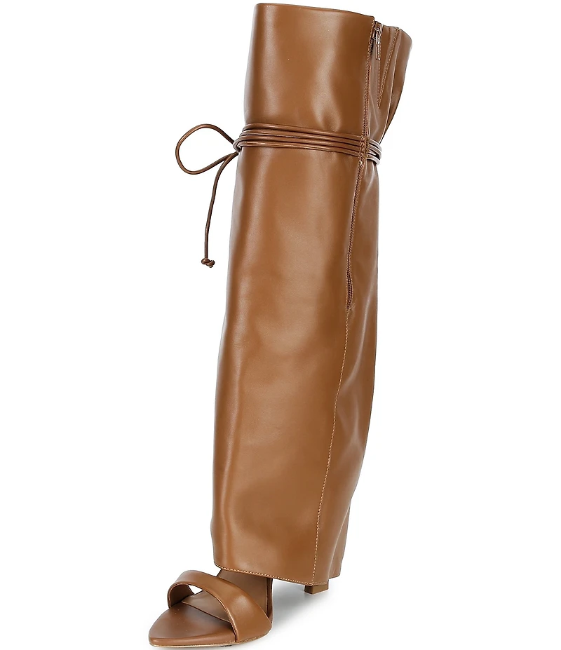 Gianni Bini Okeke Knee High Open Toe Stiletto Dress Sandals