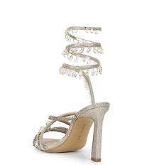 Gianni Bini Olandrea Chandelier Beaded Ankle Wrap Dress Sandals