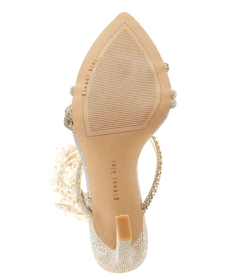 Gianni Bini Olandrea Chandelier Beaded Ankle Wrap Dress Sandals