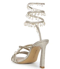 Gianni Bini Olandrea Chandelier Beaded Ankle Wrap Dress Sandals