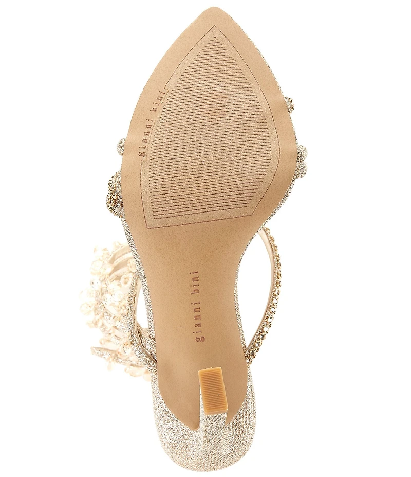 Gianni Bini Olandrea Chandelier Beaded Ankle Wrap Dress Sandals