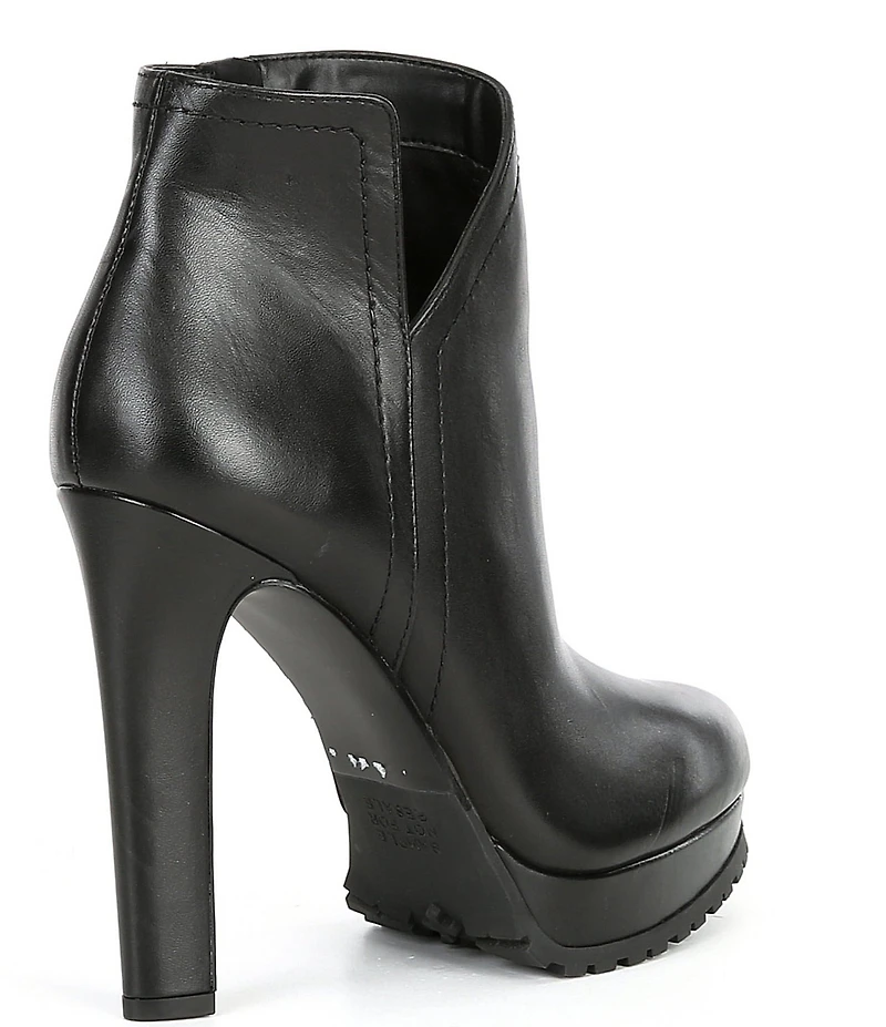 Gianni Bini Omarrah Leather Lug Sole Platform Booties