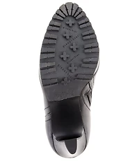 Gianni Bini Omarrah Leather Lug Sole Platform Booties