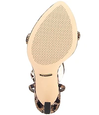 Gianni Bini OrahTwo Rhinestone Leopard T-Strap Dress Sandals