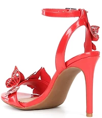 Gianni Bini Orlenna Patent Butterfly Ornamented Dress Sandals