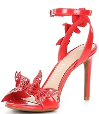 Gianni Bini Orlenna Patent Butterfly Ornamented Dress Sandals