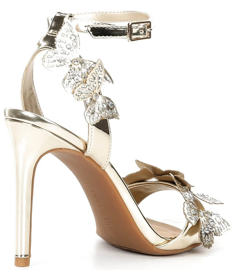 Gianni Bini Orlenna Patent Butterfly Ornamented Dress Sandals