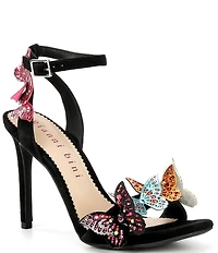 Gianni Bini Orlenna Suede Butterfly Ornamented Dress Sandals