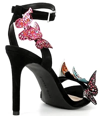 Gianni Bini Orlenna Suede Butterfly Ornamented Dress Sandals