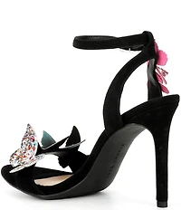 Gianni Bini Orlenna Suede Butterfly Ornamented Dress Sandals