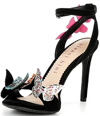 Gianni Bini Orlenna Suede Butterfly Ornamented Dress Sandals